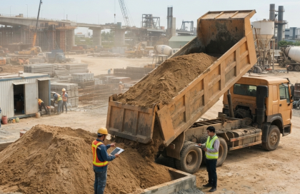 Giao cát đúng thời hạn đúng khối lượng đúng chất lượng cho dự án